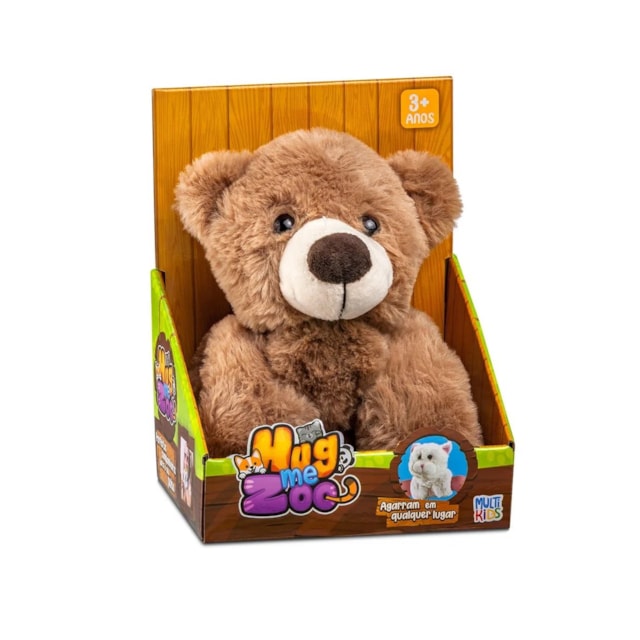 Pelúcia Hug Me Zoo Multikids Urso