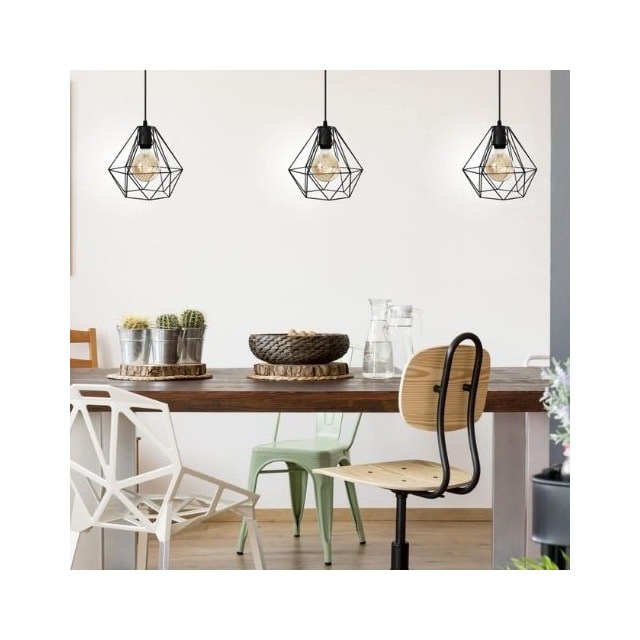 Pendente Aramado Diamante Preto - Enerlux Pendente Aramado Diamante Preto - Enerlux