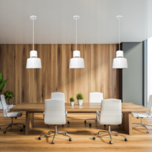 Pendente Cacharrel Branco com Cobre - ENERLUX Pendente Cacharrel Branco com Cobre - ENERLUX