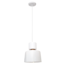 Pendente Cacharrel Branco com Cobre - ENERLUX Pendente Cacharrel Branco com Cobre - ENERLUX