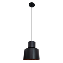 Pendente Cacharrel Preto com Cobre - ENERLUX Pendente Cacharrel Preto com Cobre - ENERLUX