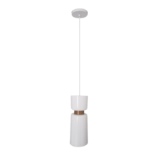 Pendente Cacharrel Slim Branco com Cobre - ENERLUX