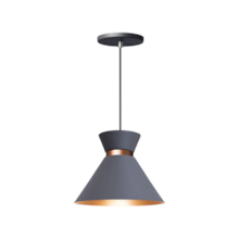 Pendente Cappucino Cinza c/ Cobre - FORTE ILUMINAÇÃO