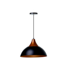 Pendente Copper Peak Preto c/ Cobre - FORTE ILUMINAÇÃO