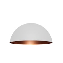 Pendente Cúpula Meia Lua Cobre com Branco - Enerlux Pendente Cúpula Meia Lua Cobre com Branco - Enerlux