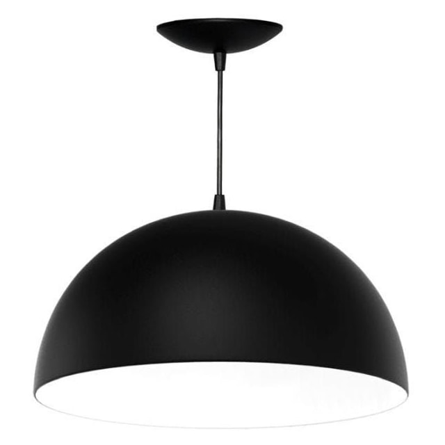 Pendente Cúpula Meia Lua Preto com Branco - Enerlux Pendente Cúpula Meia Lua Preto com Branco - Enerlux