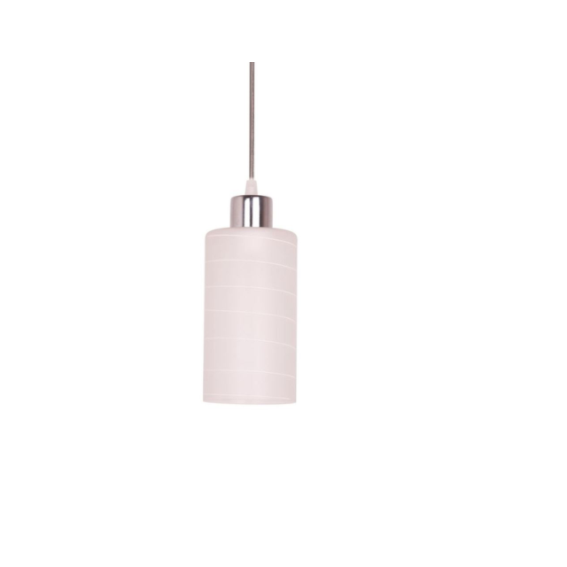 Pendente de Alumínio com Vidro Bari Branco E-27 - DILUX Pendente de Alumínio com Vidro Bari Branco E-27 - DILUX