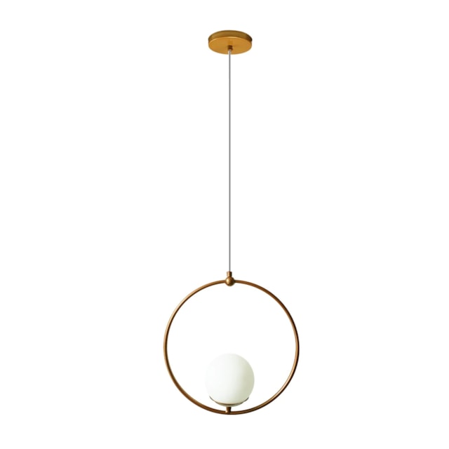 Pendente Drop Círculo Dourado - Enerlux Pendente Drop Círculo Dourado - Enerlux