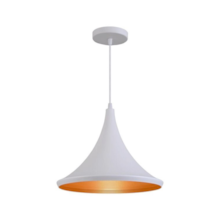 Pendente Essence Branco c/ Cobre - FORTE ILUMINAÇÃO