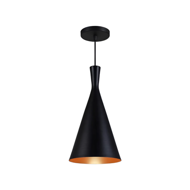 Pendente Fusion Preto c/ Cobre - FORTE ILUMINAÇÃO