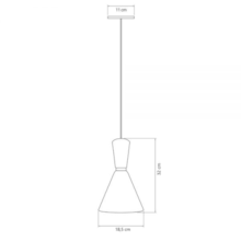 Pendente Malibu Cone Branco com Cobre - ENERLUX Pendente Malibu Cone Branco com Cobre - ENERLUX