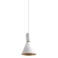 Pendente Malibu Cone Branco com Cobre - ENERLUX