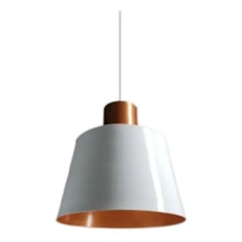 Pendente Malibu Cúpula Branco com Cobre - Enerlux Pendente Malibu Cúpula Branco com Cobre - Enerlux