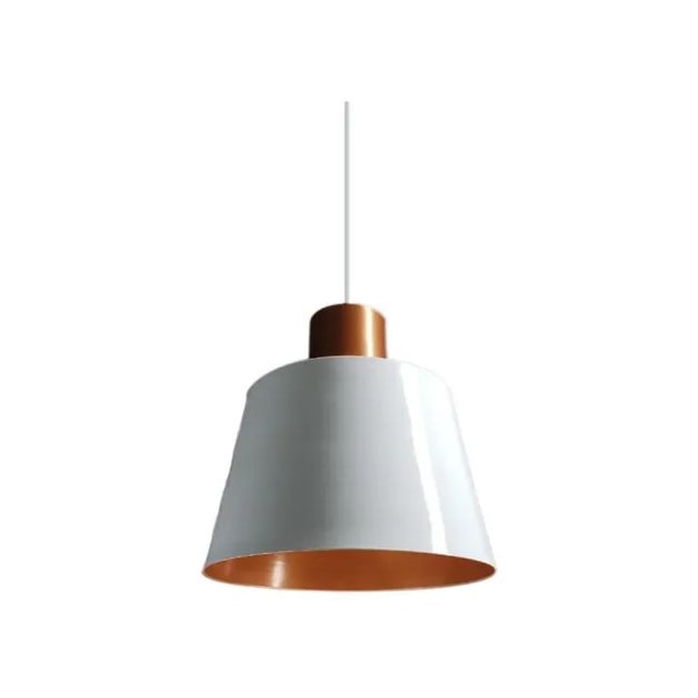 Pendente Malibu Cúpula Branco com Cobre - Enerlux Pendente Malibu Cúpula Branco com Cobre - Enerlux