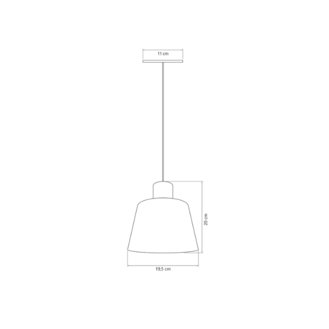 Pendente Malibu Cúpula Branco com Cobre - ENERLUX