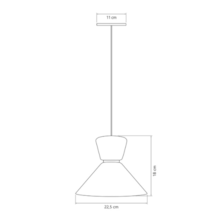 Pendente Malibu Funil Branco com Cobre - ENERLUX Pendente Malibu Funil Branco com Cobre - ENERLUX