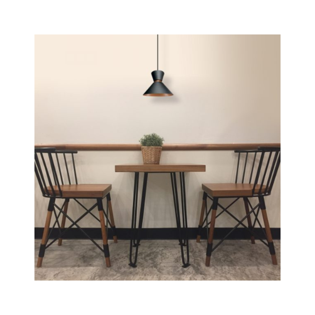 Pendente Malibu Funil Preto com Cobre - ENERLUX Pendente Malibu Funil Preto com Cobre - ENERLUX