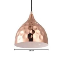 Pendente Martulus Aço Rosé E27 28cm - AVANT