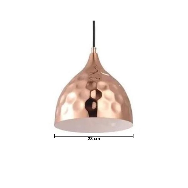 Pendente Martulus Aço Rosé E27 28cm - AVANT Pendente Martulus Aço Rosé E27 28cm - AVANT