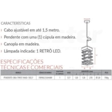 Pendente Oka Twist 1 x E27 - AVANT
