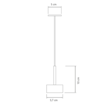 Pendente Puck Preto 6,5W 57x97mm - ENERLUX