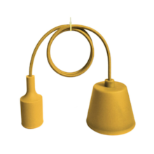 Pendente Silicone E27 Bivolte Solo Amarelo - DILUX