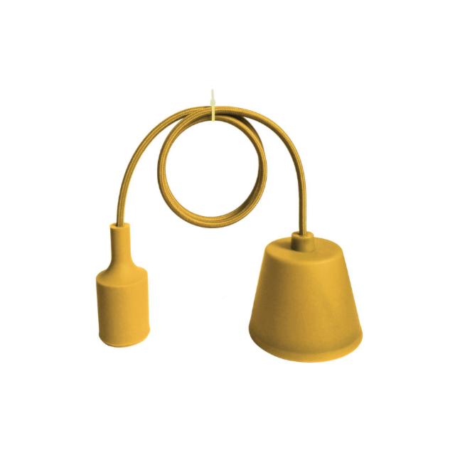 Pendente Silicone E27 Bivolte Solo Amarelo - DILUX Pendente Silicone E27 Bivolte Solo Amarelo - DILUX