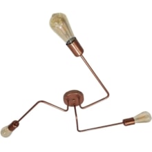 Pendente Sputnik Aranha 3 Hastes Cobre - ENERLUX Pendente Sputnik Aranha 3 Hastes Cobre - ENERLUX