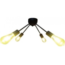 Pendente Sputnik Átomo 4 Hastes Preto - ENERLUX Pendente Sputnik Átomo 4 Hastes Preto - ENERLUX
