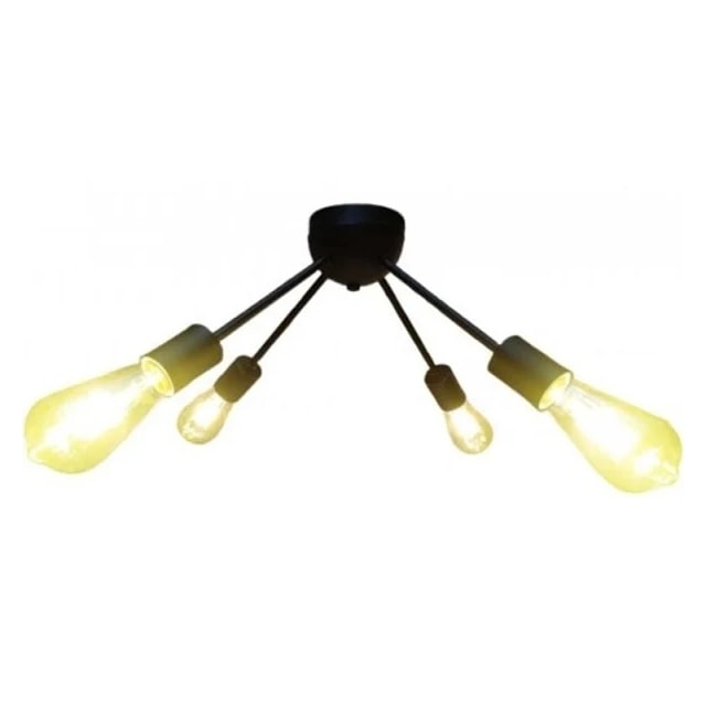 Pendente Sputnik Átomo 4 Hastes Preto - ENERLUX Pendente Sputnik Átomo 4 Hastes Preto - ENERLUX