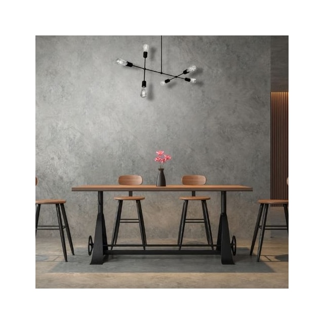 Pendente Sputnik Gun 6 Hastes Preto - Enerlux Pendente Sputnik Gun 6 Hastes Preto - Enerlux