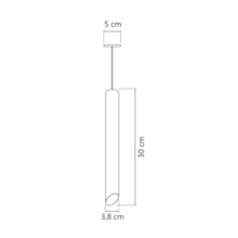 Pendente Vértico Preto 30cm - ENERLUX Pendente Vértico Preto 30cm - ENERLUX