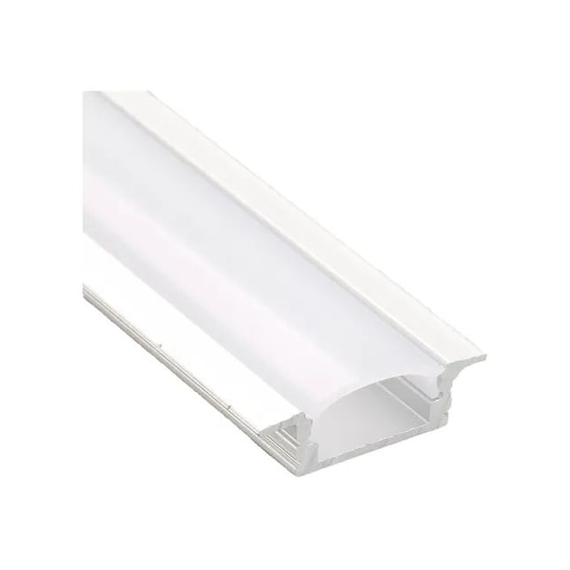 Perfil de Led para Embutir em Alumínio Branco 2m - LEDNOR