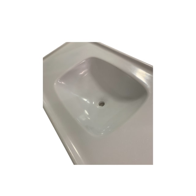 Pia de Cozinha 1,00 X 0,50m Branco Granitado Fibra - FORTMÁRMORE Pia de Cozinha 1,00 X 0,50m Branco Granitado Fibra - FORTMÁRMORE