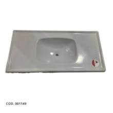 Pia de Cozinha 1,00 X 0,50m Branco Granitado Fibra - FORTMÁRMORE Pia de Cozinha 1,00 X 0,50m Branco Granitado Fibra - FORTMÁRMORE