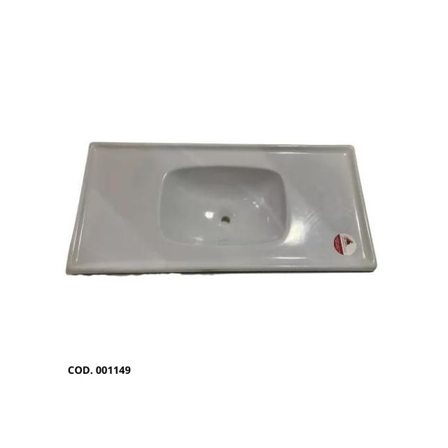 Pia de Cozinha 1,00 X 0,50m Branco Granitado Fibra - FORTMÁRMORE Pia de Cozinha 1,00 X 0,50m Branco Granitado Fibra - FORTMÁRMORE