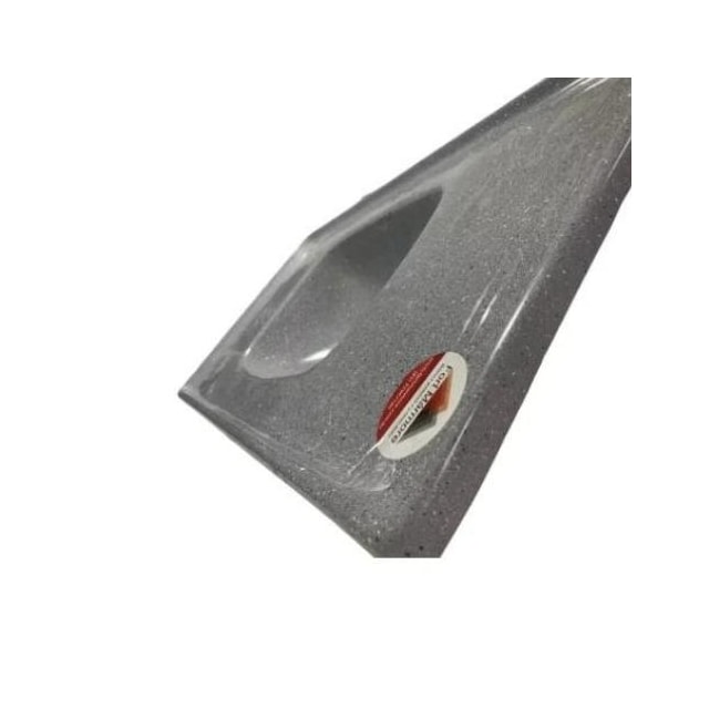 Pia de Cozinha 1,00 x 0,50m Cinza Granitado Fibra - FORTMÁRMORE Pia de Cozinha 1,00 x 0,50m Cinza Granitado Fibra - FORTMÁRMORE