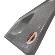 Pia de Cozinha 1,20 x 0,50m Cinza Granitado Fibra - FORTMÁRMORE Pia de Cozinha 1,20 x 0,50m Cinza Granitado Fibra - FORTMÁRMORE