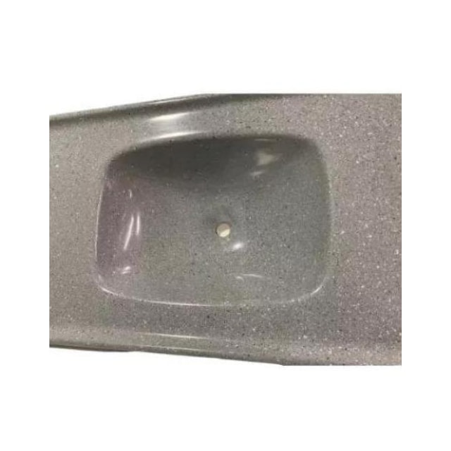 Pia de Cozinha 1,20 x 0,50m Cinza Granitado Fibra - FORTMÁRMORE Pia de Cozinha 1,20 x 0,50m Cinza Granitado Fibra - FORTMÁRMORE