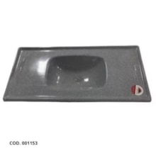 Pia de Cozinha 1,20 x 0,50m Cinza Granitado Fibra - FORTMÁRMORE Pia de Cozinha 1,20 x 0,50m Cinza Granitado Fibra - FORTMÁRMORE