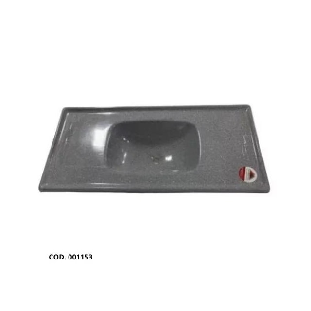 Pia de Cozinha 1,20 x 0,50m Cinza Granitado Fibra - FORTMÁRMORE Pia de Cozinha 1,20 x 0,50m Cinza Granitado Fibra - FORTMÁRMORE