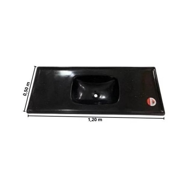 Pia de Cozinha 1,20 x 0,50m Grafite Granitado Fibra - FORTMÁRMORE Pia de Cozinha 1,20 x 0,50m Grafite Granitado Fibra - FORTMÁRMORE