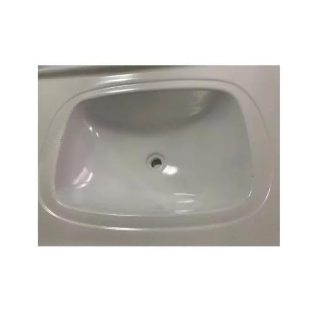 Pia de Cozinha 1,40 x 0,50m Branco Granitado Fibra - FORTMÁRMORE Pia de Cozinha 1,40 x 0,50m Branco Granitado Fibra - FORTMÁRMORE