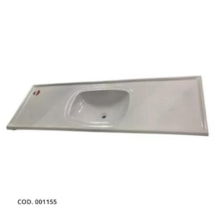 Pia de Cozinha 1,40 x 0,50m Branco Granitado Fibra - FORTMÁRMORE Pia de Cozinha 1,40 x 0,50m Branco Granitado Fibra - FORTMÁRMORE