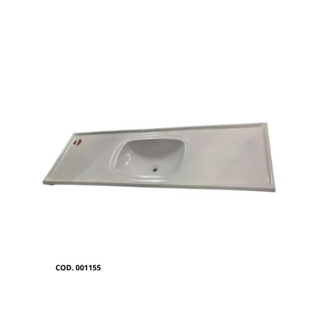 Pia de Cozinha 1,40 x 0,50m Branco Granitado Fibra - FORTMÁRMORE Pia de Cozinha 1,40 x 0,50m Branco Granitado Fibra - FORTMÁRMORE