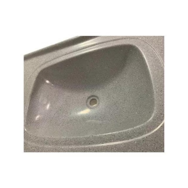 Pia de Cozinha 1,40 x 0,50m Cinza Granitado Fibra - FORTMÁRMORE Pia de Cozinha 1,40 x 0,50m Cinza Granitado Fibra - FORTMÁRMORE