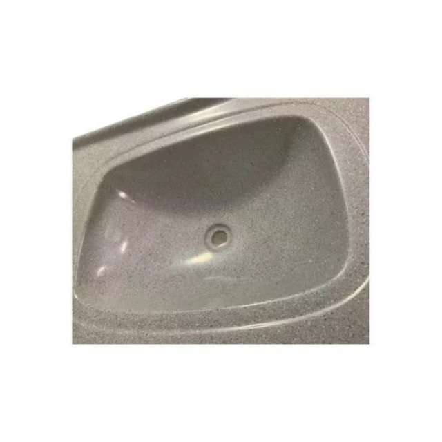 Pia de Cozinha 1,50 x 0,50m Cinza Granitado Fibra - FortMármore  Pia de Cozinha 1,50 x 0,50m Cinza Granitado Fibra - FortMármore