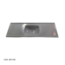 Pia de Cozinha 1,50 x 0,50m Cinza Granitado Fibra - FortMármore  Pia de Cozinha 1,50 x 0,50m Cinza Granitado Fibra - FortMármore