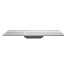 Pia de Mármore Sintético 1,50 x 0,54m Branco Gelo - Decoralita  Pia de Mármore Sintético 1,50 x 0,54m Branco Gelo - Decoralita