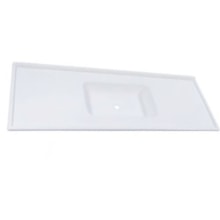 Pia de Mármore Sintético 1,50 x 0,54m Branco Gelo - Decoralita  Pia de Mármore Sintético 1,50 x 0,54m Branco Gelo - Decoralita